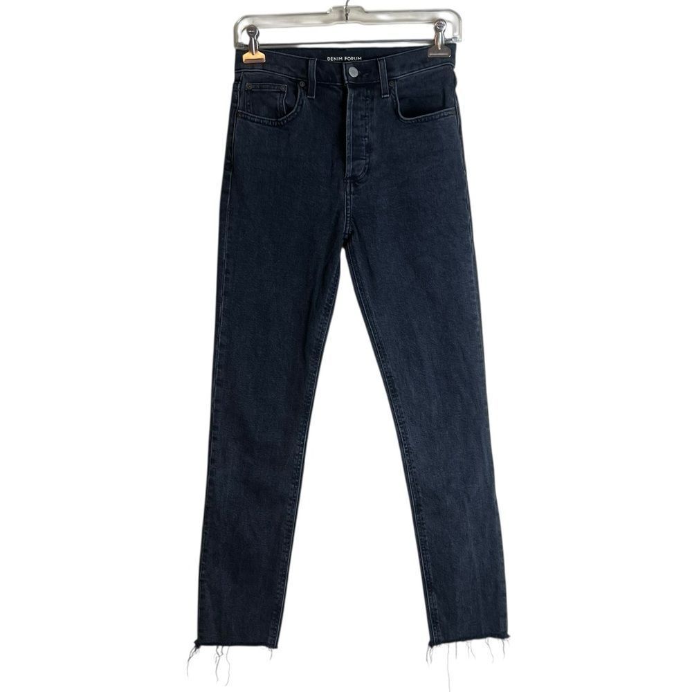Denim forum yoko high rise slim dark wash jeans